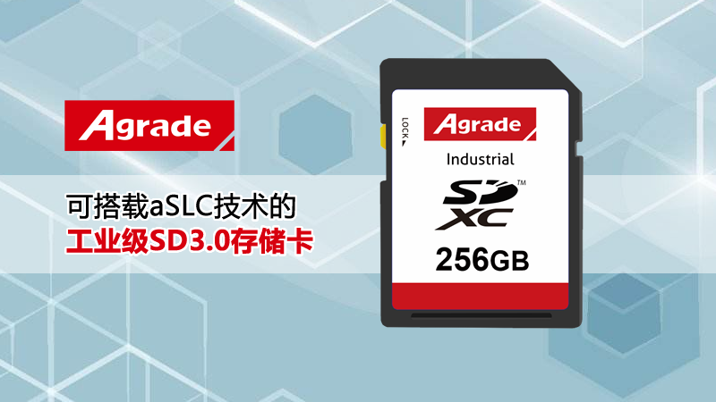 Agrade睿达可搭载aSLC技术的工业级SD3.0存储卡 ，<i style='color:red'>效能与寿命兼顾</i>
