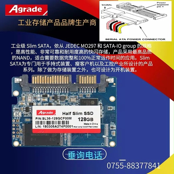 Agrade睿达工业级Half Slim SSD