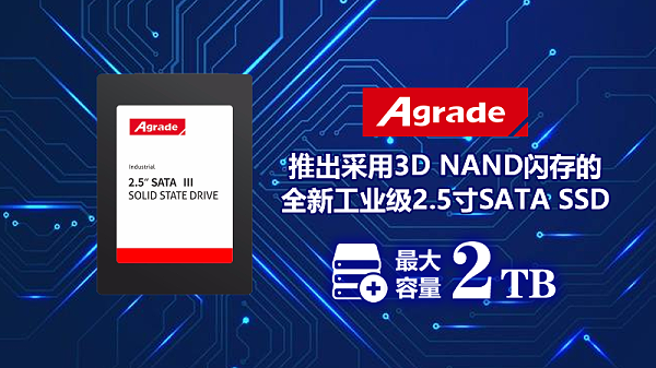 推出采用3D NAND闪存的全新工业级2.5寸SATA SSD