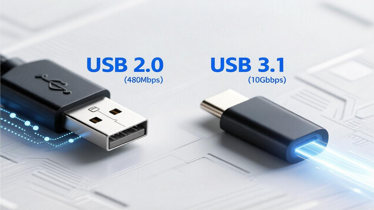 USB 2.0与3.1核心区别大解析，选购不踩坑