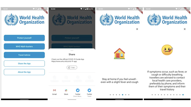 <i style='color:red'>who推出官方疫情app：推送新闻警报</i> 帮助自我诊断